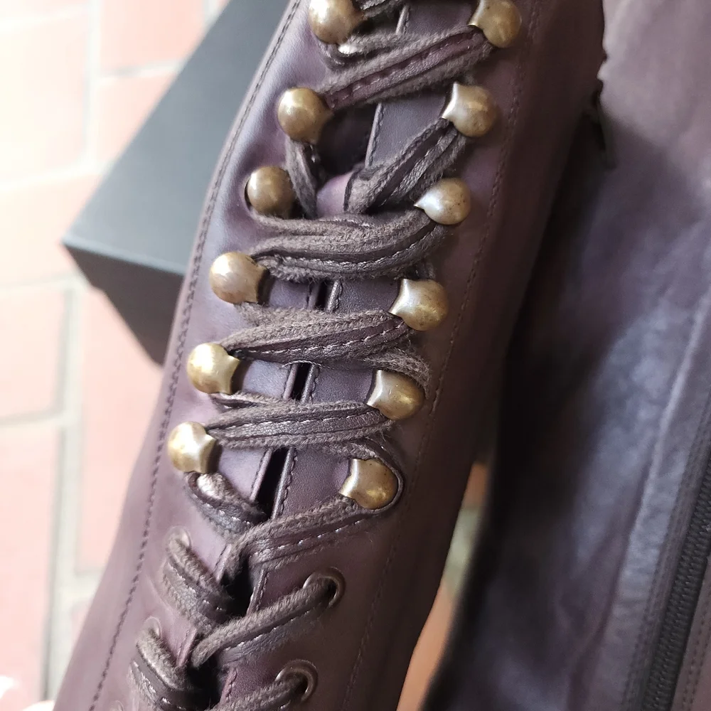 Vintage Foundry Distressed Riding Boots Brick Brown - Picture 8 of 16